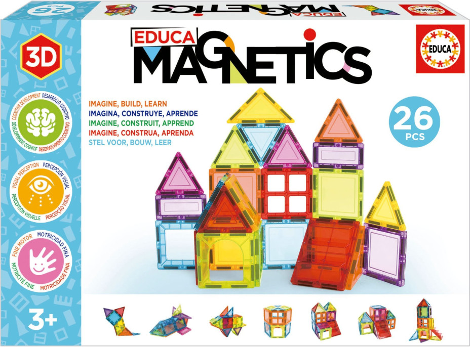 EDUCA Magnetická stavebnica Magnetics 26 dielikov