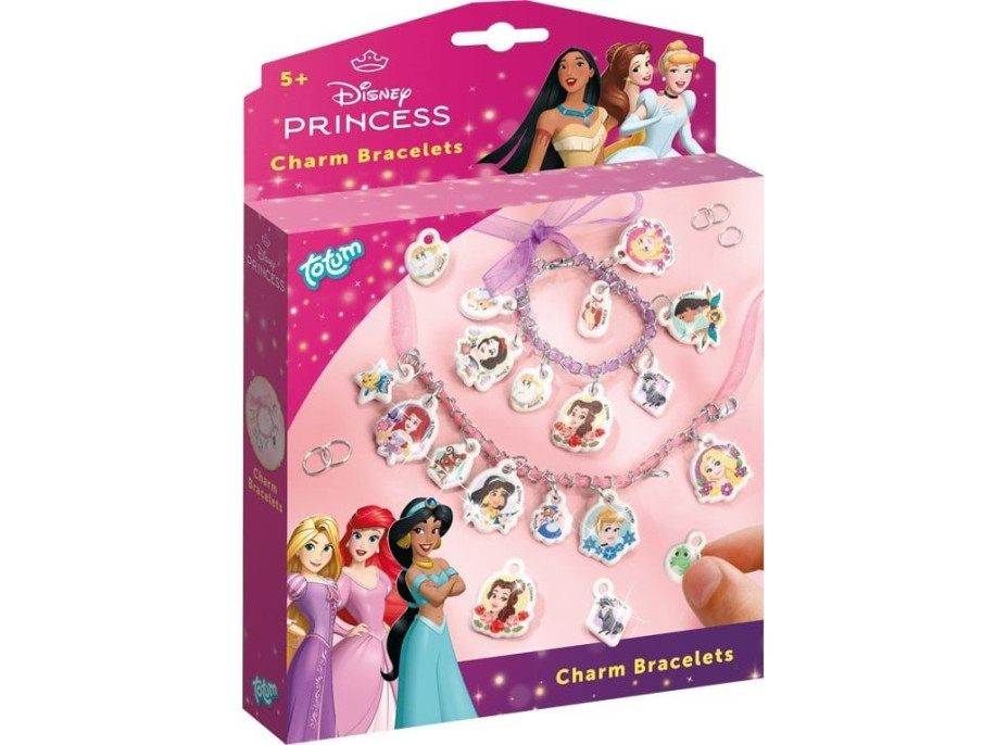 TOTUM Sada náramkov s príveskami Disney Princezné