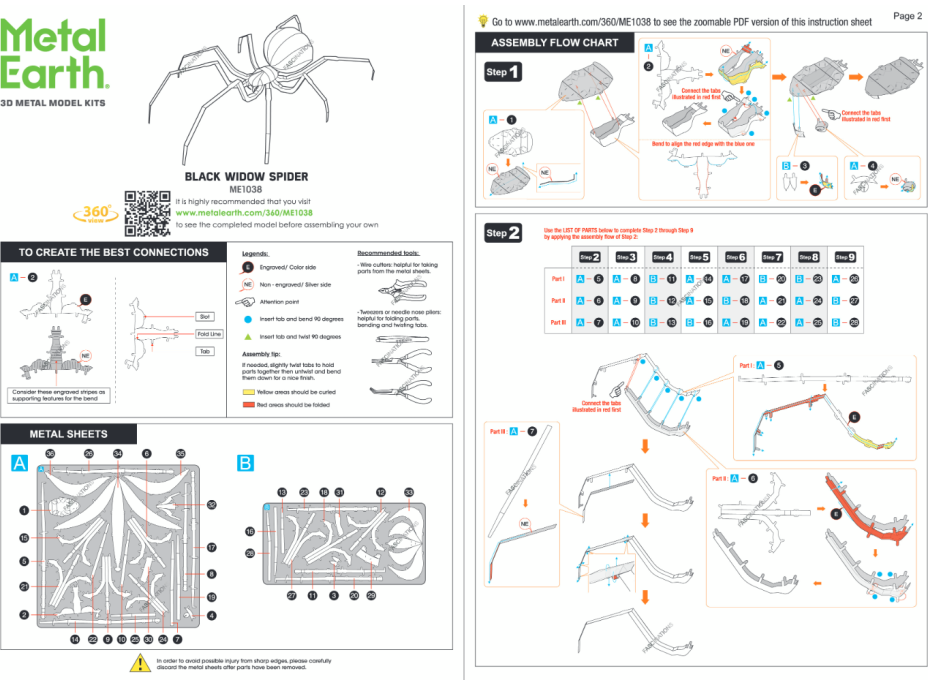 METAL EARTH 3D puzzle Čierna vdova