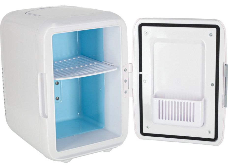 Cestovná elektrická mini chladnička do auta 2v1 4L - biela