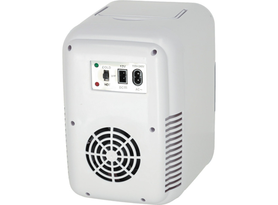 Cestovná elektrická mini chladnička do auta 2v1 4L - biela