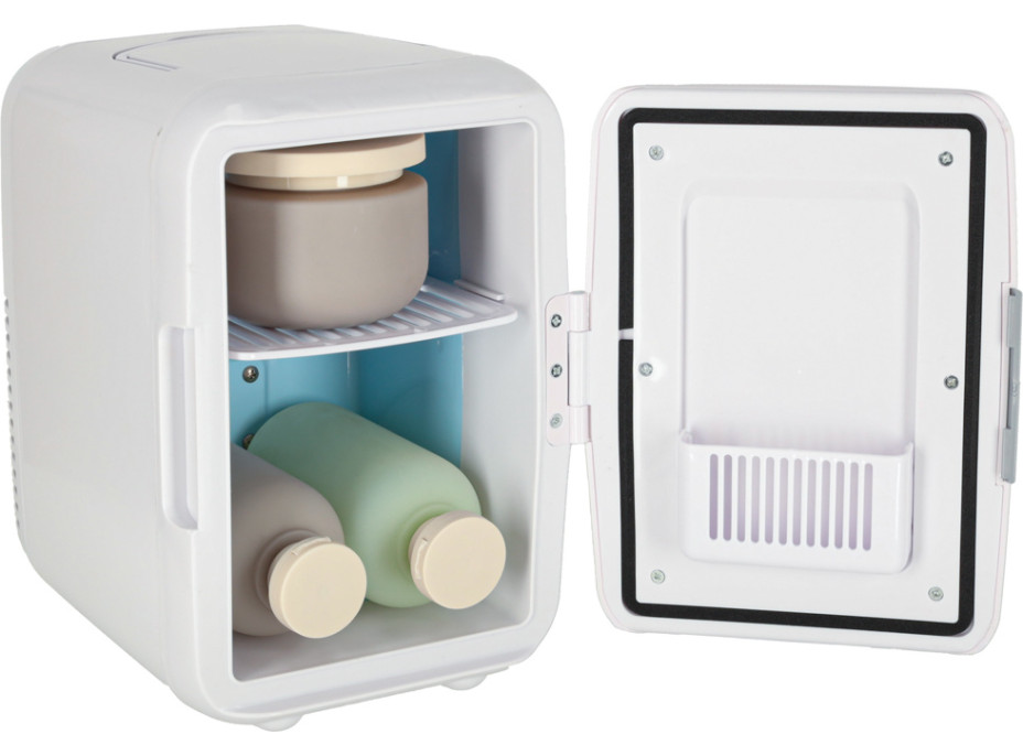 Cestovná elektrická mini chladnička do auta 2v1 4L - biela