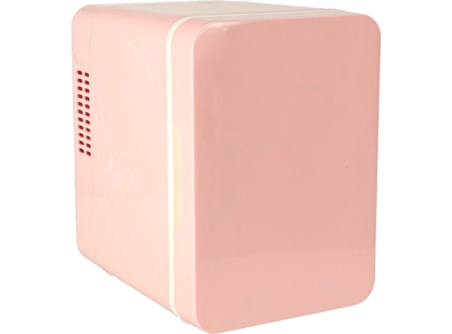 Cestovná elektrická mini chladnička do auta 2v1 4L - ružová