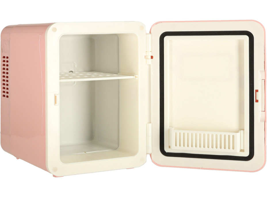 Cestovná elektrická mini chladnička do auta 2v1 4L - ružová