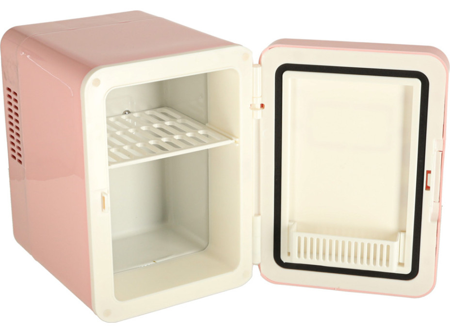 Cestovná elektrická mini chladnička do auta 2v1 4L - ružová