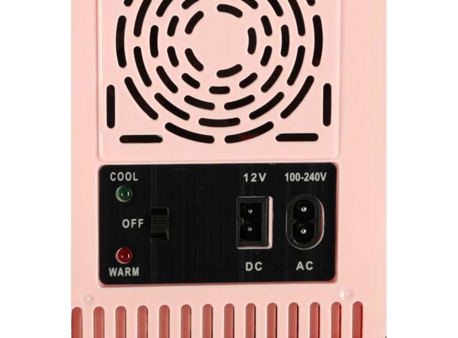 Cestovná elektrická mini chladnička do auta 2v1 4L - ružová