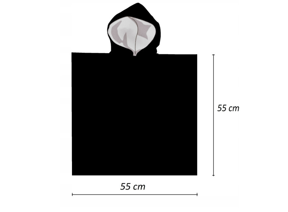 Detská bavlnená osuška s kapucňou TLAPKOVÁ PATROLA - ružová - 55x110 cm