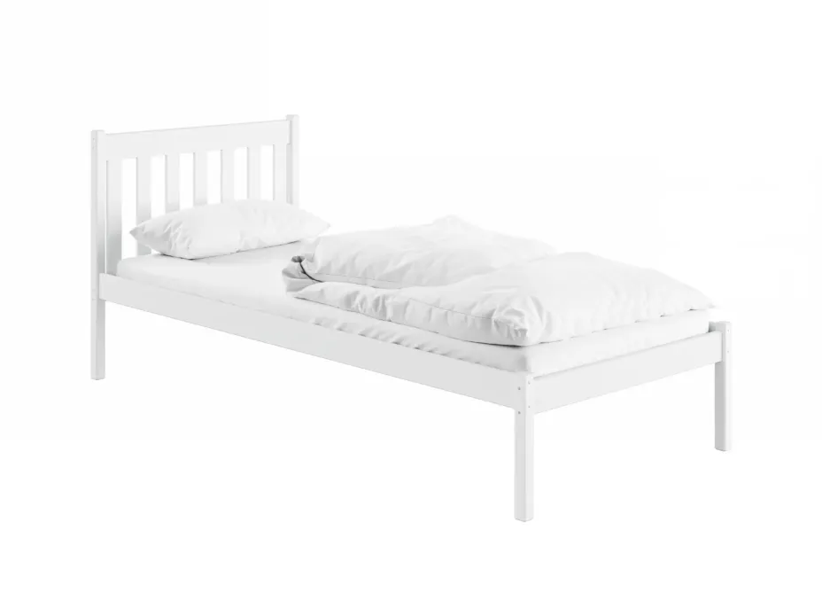 Detská posteľ z masívu borovice MARTIN - 200x90 cm - biela