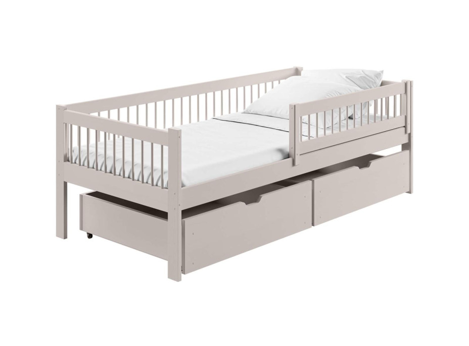 Detská posteľ z masívu EDI so šuplíkmi - 200x90 cm - KAŠMÍROVÁ