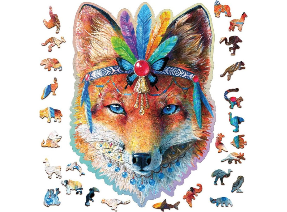 WOODEN CITY Drevené puzzle Mystická líška 250 dielikov