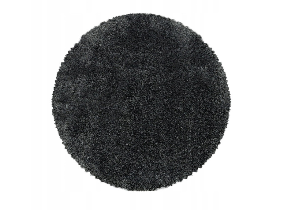 Kusový koberec Fluffy Shaggy 3500 grey circl, priemer 80 cm