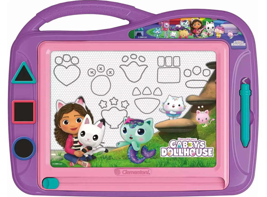 CLEMENTONI Magnetická tabuľa Gábinin kúzelný domček