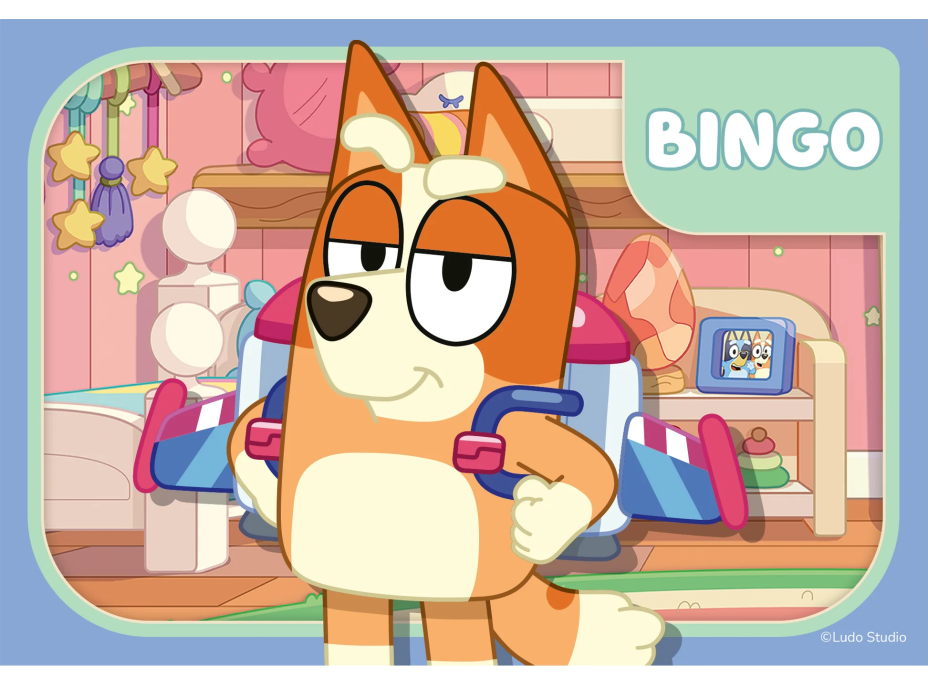 RAVENSBURGER Moje prvé puzzle: Bluey 4v1 (2,3,4,5 dielikov)