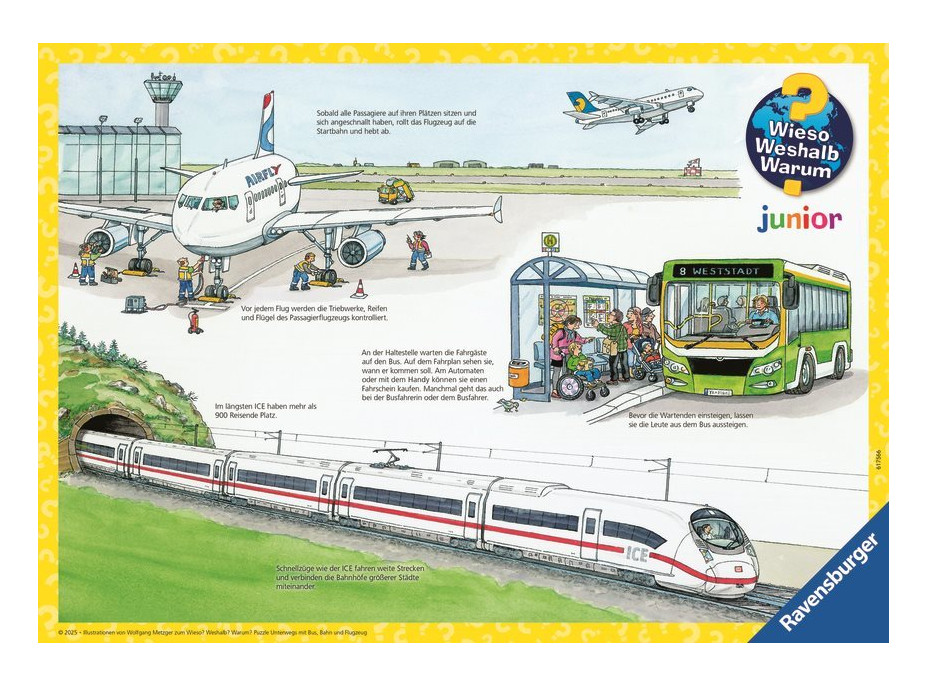 RAVENSBURGER Moje prvé puzzle Dopravné prostriedky 3x6 dielikov