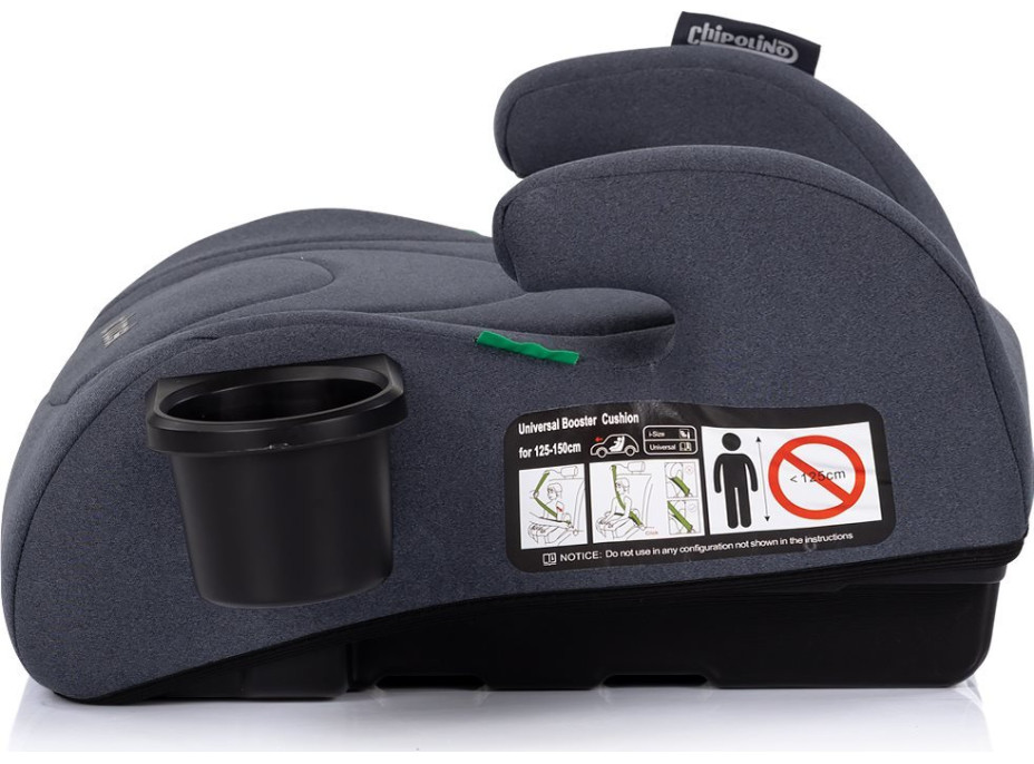 CHIPOLINO Podsedák Go Boost i-Size 125-150 cm Charcoal