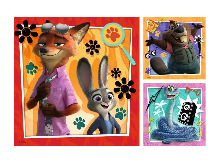 RAVENSBURGER Puzzle Zootropolis: Mesto zvierat 3x49 dielikov