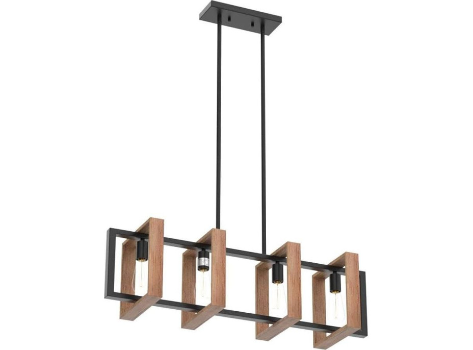 Stropné svietidlo WOODCAGE 4 - drevo