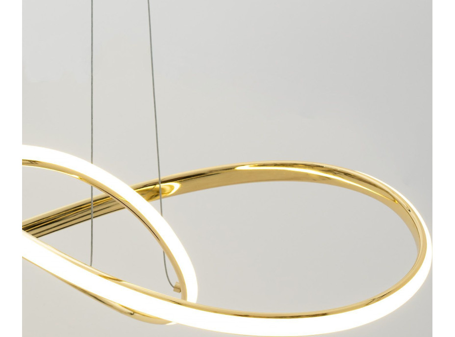 Stropné LED svietidlo RING 32W - zlaté - 55x55 cm