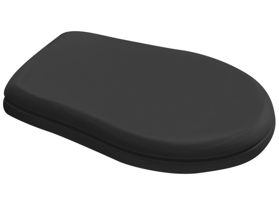 Kerasan RETRO WC sedátko Soft Close, čierna mat/chróm 108831N