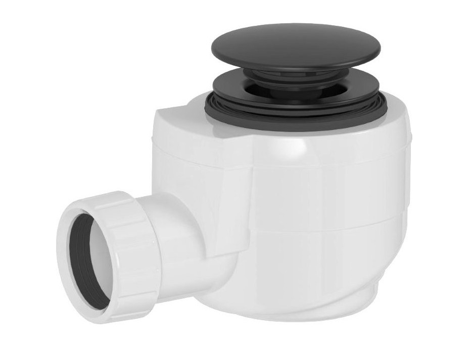 Polysan Vaňová výpusť DN40, click-clack, čierna mat 71714B