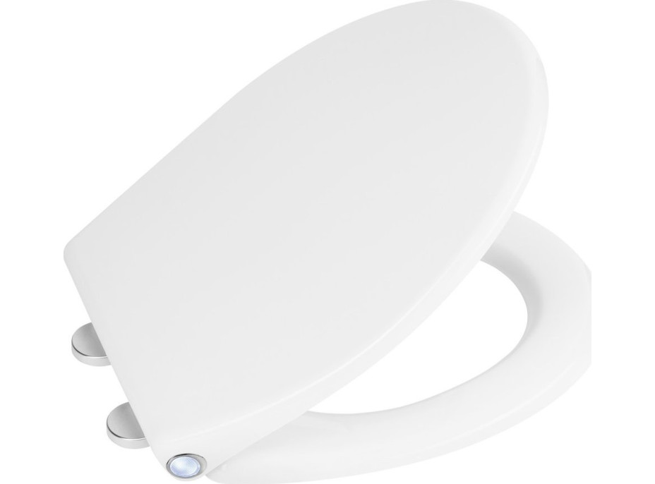 Sapho PHARO WC sedátko s LED podsvietením, Soft Close, Easy Take, biela WX1315