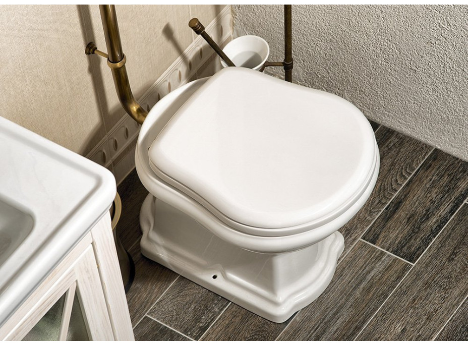 Kerasan RETRO WC sedátko, biela/bronz 109301N