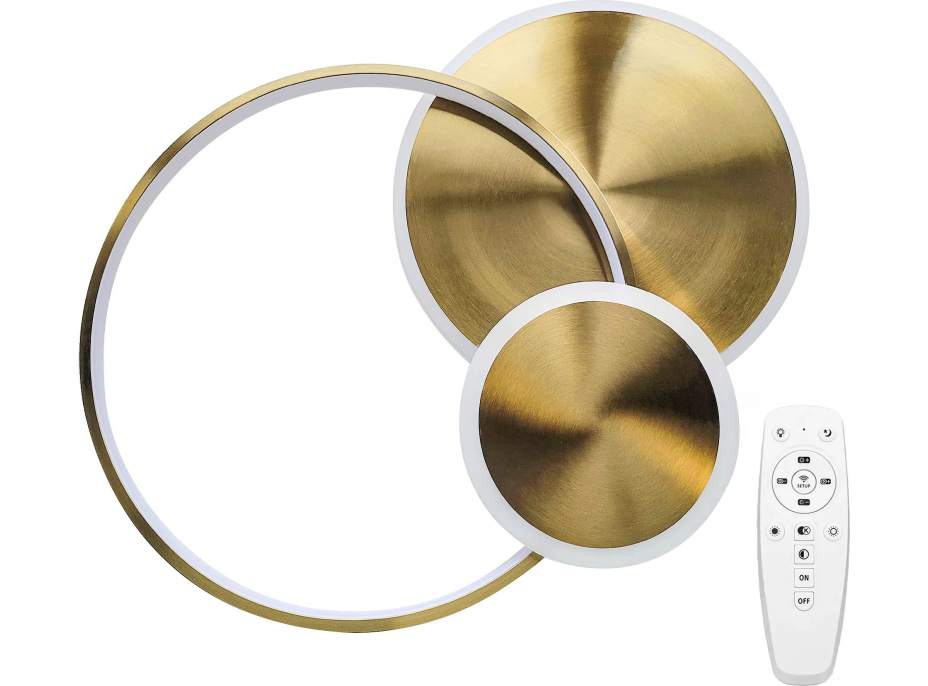 Stropné LED svietidlo ECLIPSE - 60W - zlaté + ovládač