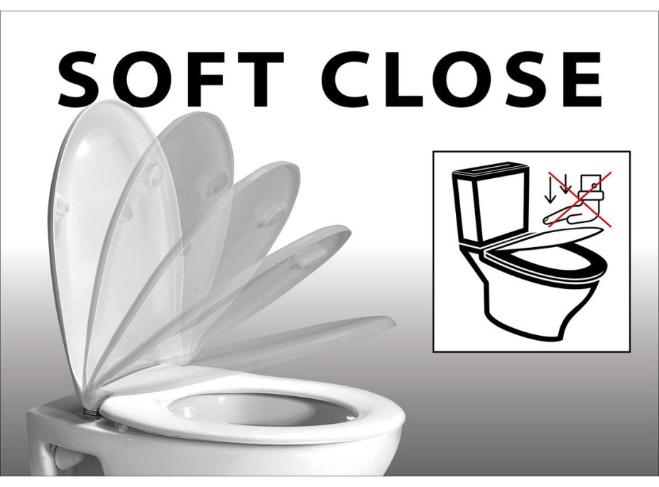 SAMONA SAMANTA WC sedátko, Soft Close, Easy Take, biela 44845202
