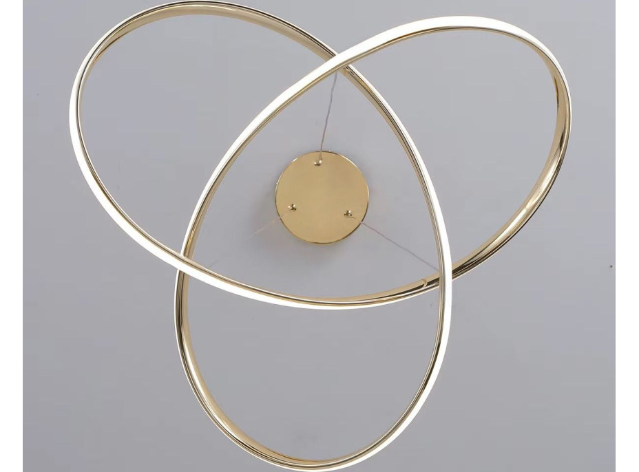 Stropné LED svietidlo RING 32W - zlaté - 55x55 cm