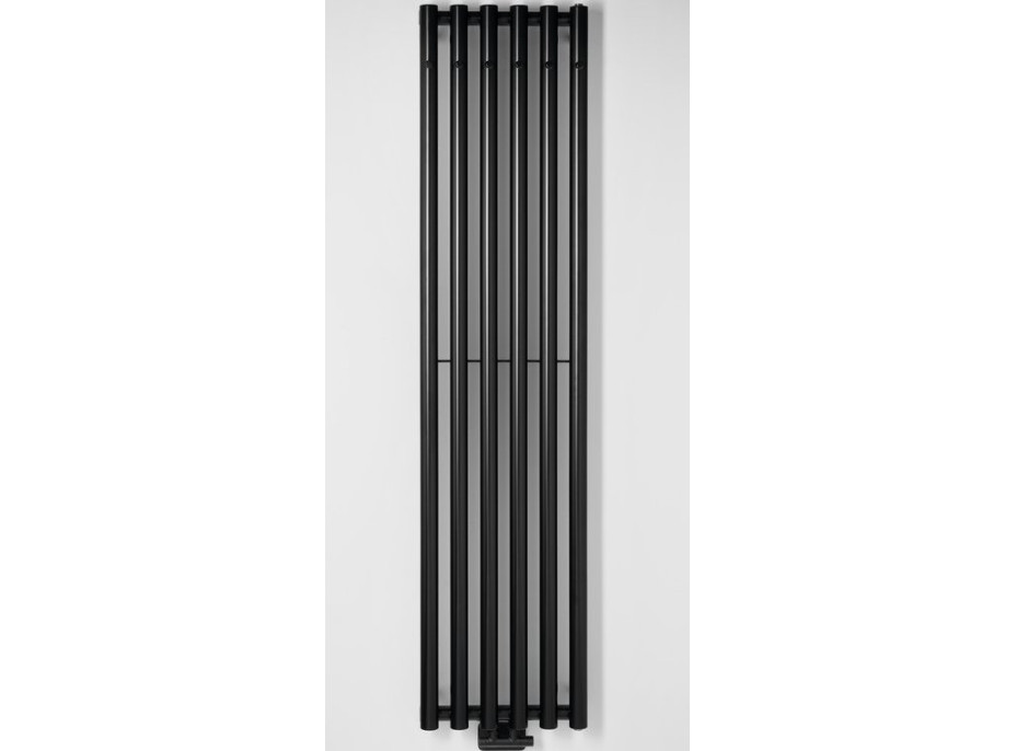 Sapho PILON vykurovacie teleso 418x1800mm, so šiestimi háčikmi pre uterák, čierna mat IZ132T