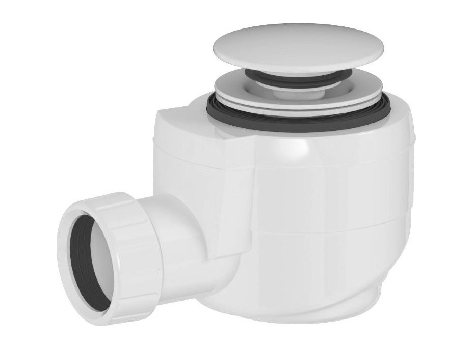 Polysan Vaňová výpusť DN40, click-clack, biela mat 71714W