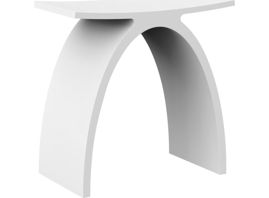 Sapho KORAL kúpeľňová stolička 43x43x23,5cm, solid surface, biela mat WF434