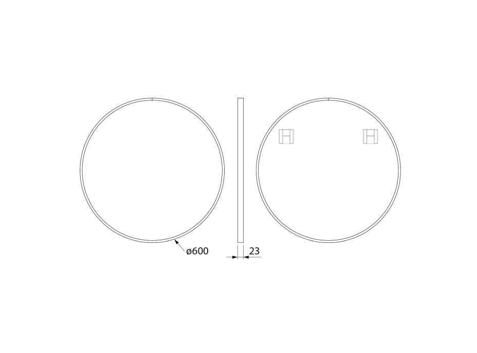 Sapho NOTION SLIM okrúhle zrkadlo v ráme ø 60cm, biela mat NT600W