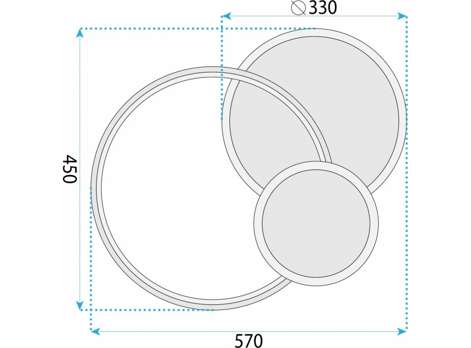 Stropné LED svietidlo ECLIPSE - 60W - zlaté + ovládač