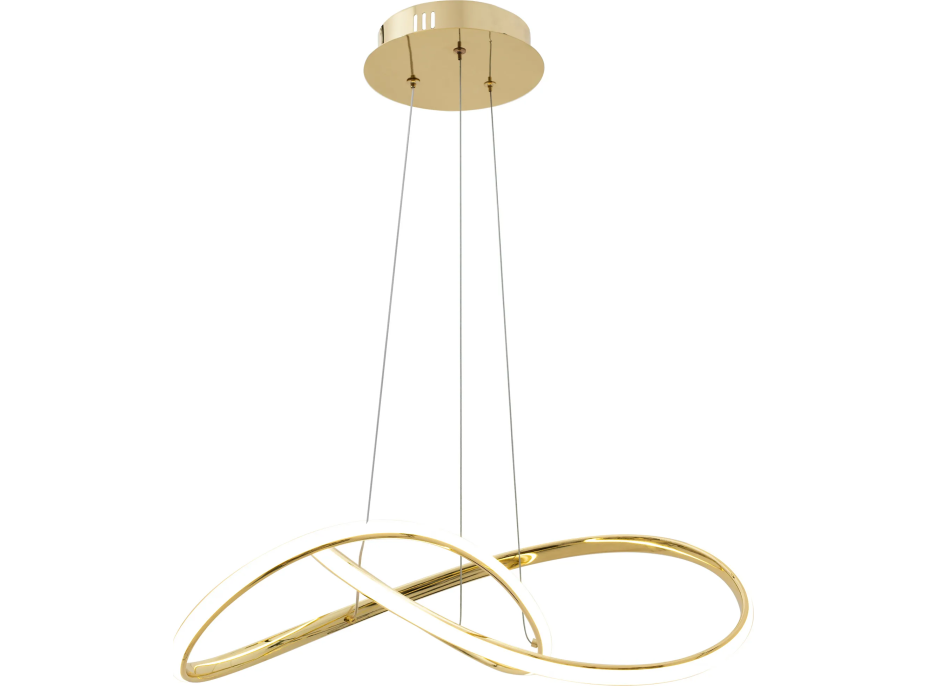 Stropné LED svietidlo RING 32W - zlaté - 55x55 cm