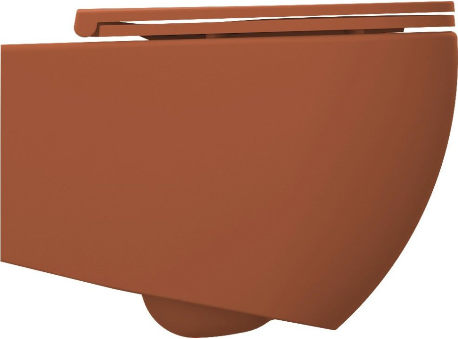 Isvea INFINITY závesná WC misa, Rimless, 36, 5x53cm, terracotta 10NF02005-2U