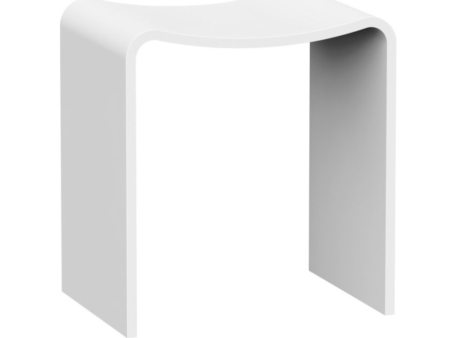 Sapho KORAL kúpeľňová stolička 40x43x30cm, solid surface, biela mat WF462