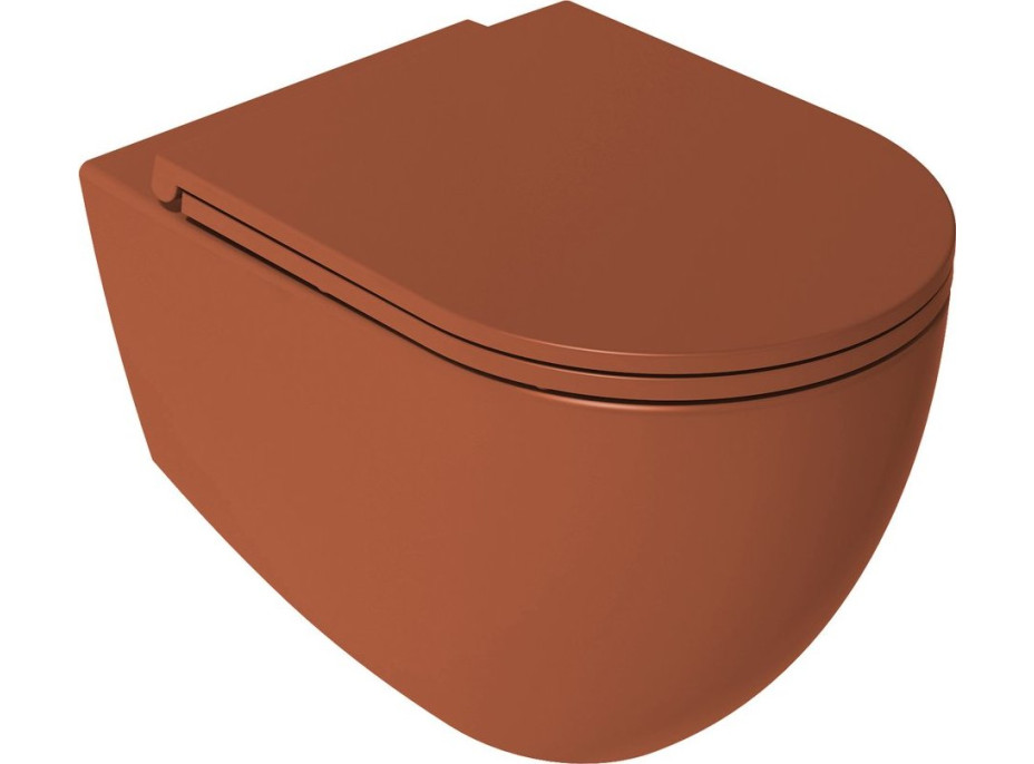 Isvea INFINITY WC sedadlo, SLIM, Soft Close, Easy Take, terracotta 40KF0548I