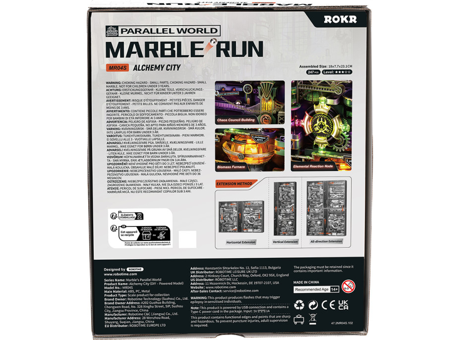 RoboTime 3D mechanická skladačka guličkovej dráhy Mesto alchýmia