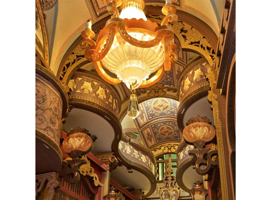 RoboTime 3D skladačka Zarážka na knihy Miniatúra domčeka Knižnica divov