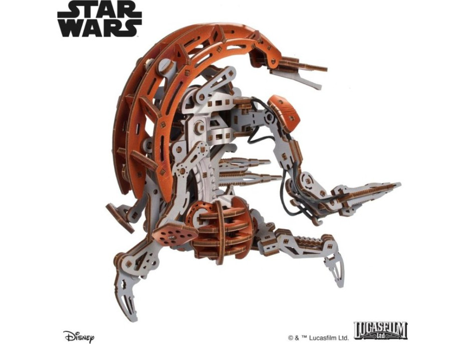 Ugears 3D drevená mechanická skladačka Star Wars Droideka