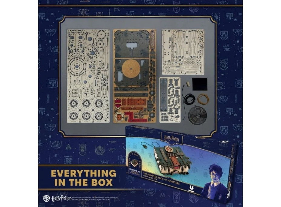 Ugears 3D drevená mechanická skladačka Harry Potter Monster Book of Monsters