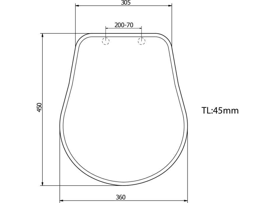 Kerasan RETRO WC sedátko Soft Close, čierna mat/chróm 108831N