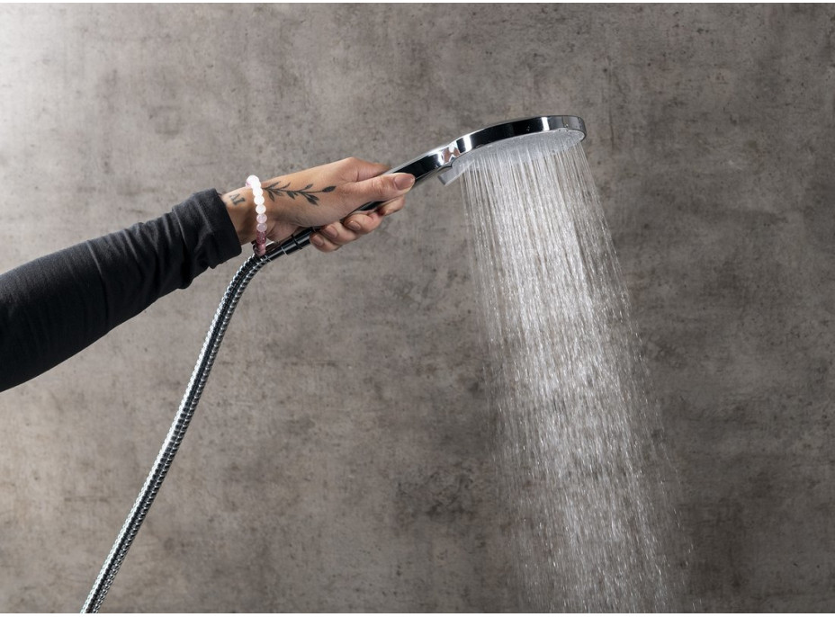 Sapho Ručná masážna sprcha, 3 režimy sprchovania, silikón trysky, priemer 120mm, ABS/svetlé zlato mat SK879GBL