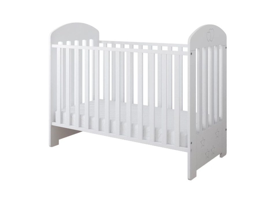 Detská postieľka so šuplíkom LITTLE SISI 120x60 cm - BIELA