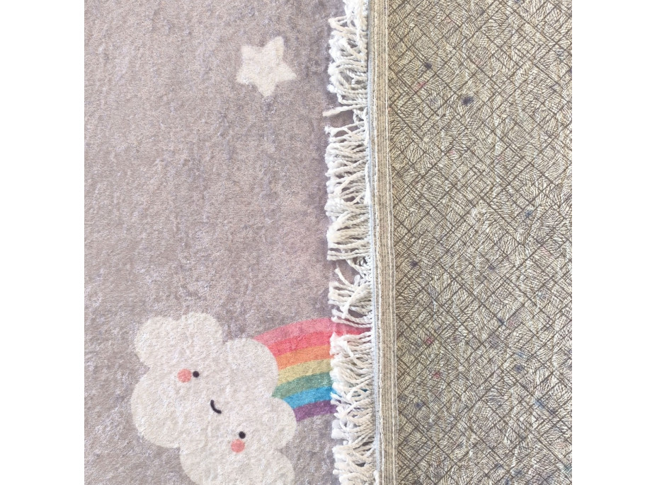 Dětský kusový koberec HONOR New - Duha - šedý