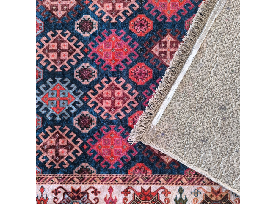 Kusový koberec HONOR New - Pattern - tmavomodrý/červený