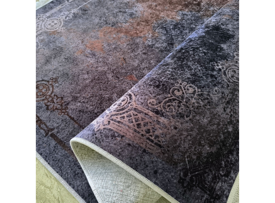 Kusový koberec HONOR New - Edge - tmavo šedý / hnedý