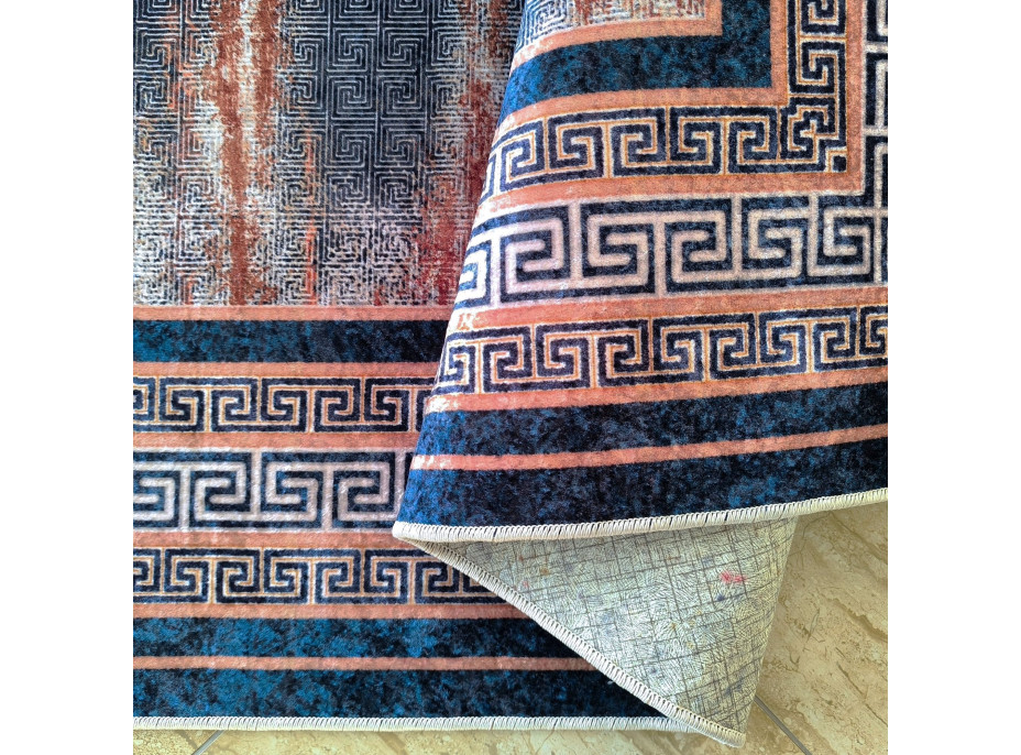 Kusový koberec HONOR New - Greece - tmavomodrý/červený