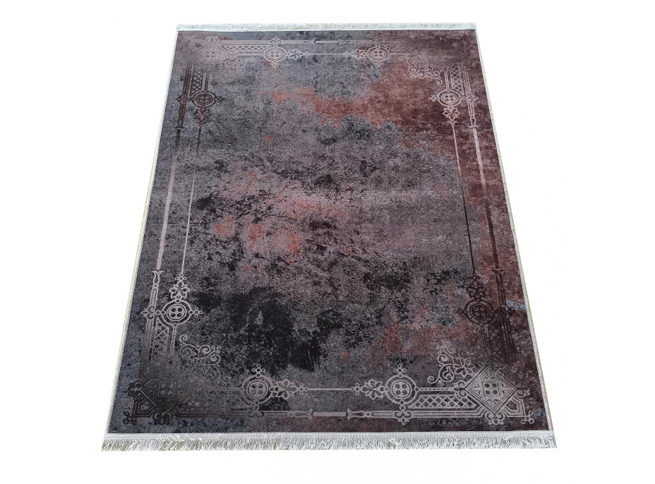 Kusový koberec HONOR New - Edge - tmavo šedý / hnedý